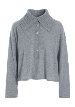 BITTE KAI RAND Bluser|Strik^Cloud cashmere bluse med krave