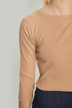 BITTE KAI RAND Bluser^Globe rib bluse med 3/4 ærme