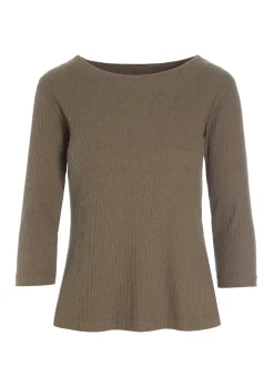 BITTE KAI RAND Bluser^Globe rib bluse med 3/4 ærme