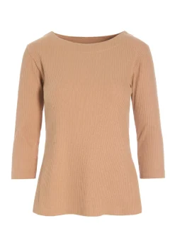 BITTE KAI RAND Bluser^Globe rib bluse med 3/4 ærme