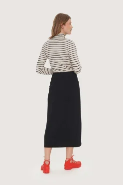 BITTE KAI RAND Bluser^Globe stripe højhalset bluse