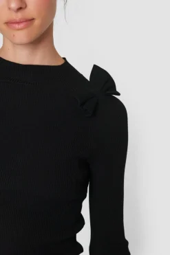 BITTE KAI RAND Bluser|Strik^Saku knit bluse med sløjfe